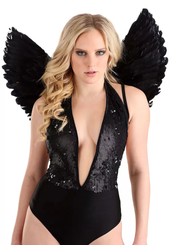 Cheap Fallen Black Angel Costume Wings Wings