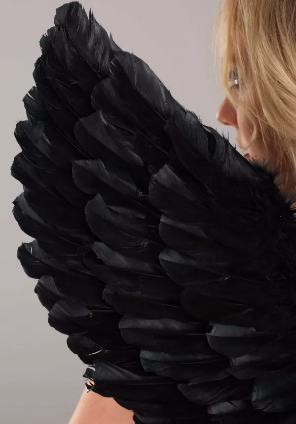 Cheap Fallen Black Angel Costume Wings Wings