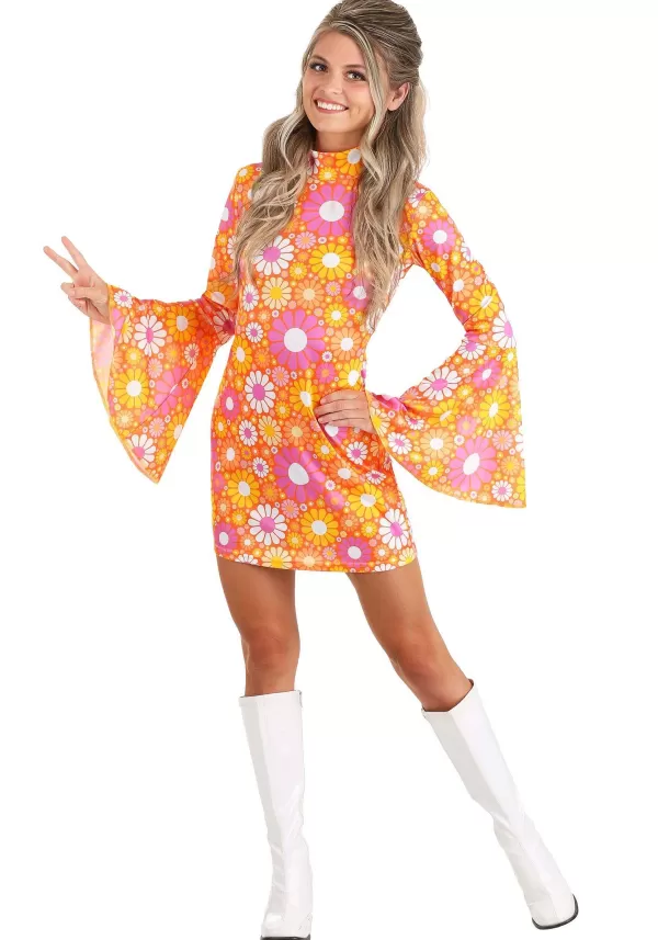 Clearance Far Out Flower Costume Dress For Women Women'S Costumes