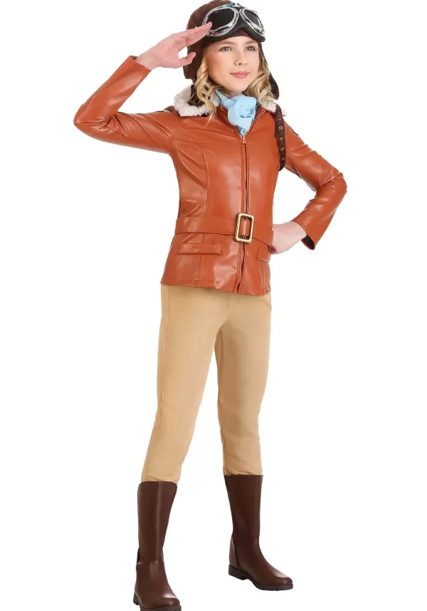 Best Sale Girl'S Deluxe Amelia Earhart Costume Girl Costumes