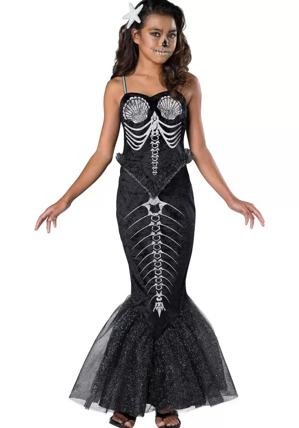 Flash Sale Girls Skeleton Mermaid Costume Girl Costumes