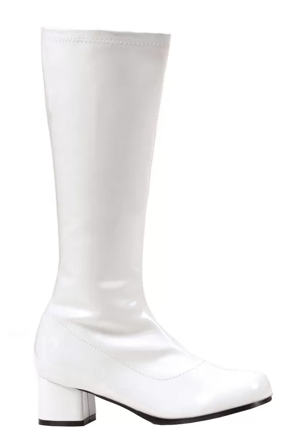 Fashion Girl'S White Go Go Disco Boots Boots/Shoes