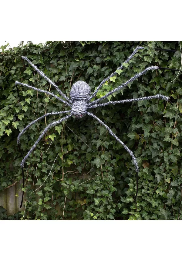 Cheap Gray Fuzzy 90" Spider Decoration Halloween Props