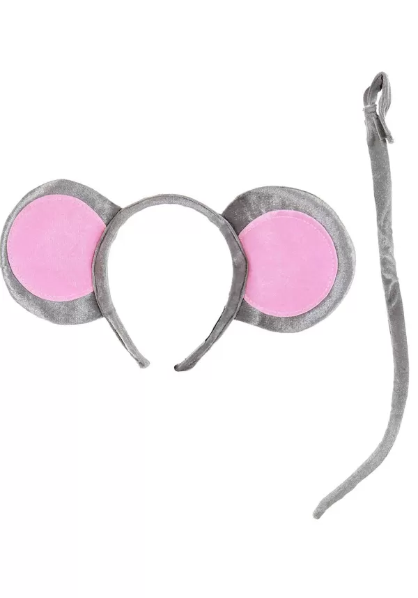 Online Gray Mouse Ears Headband & Tail Kit Accessory Kits