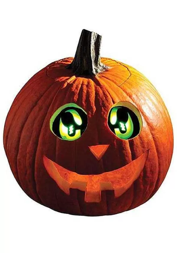 Flash Sale Green Eerie Light Up Pumpkin Eyes Kit Kid Friendly D Cor