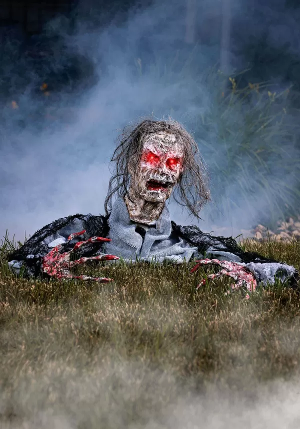 Online Half Body Zombie With Light Up Red Eyes Halloween Decoration Halloween Props