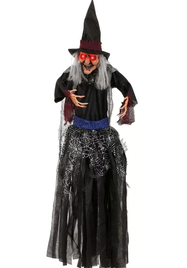 Store Hanging Light Up Witch Halloween Decoration Animatronics