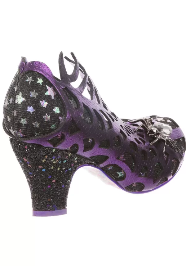 Discount Spider On The Web Purple Heels Boots/Shoes