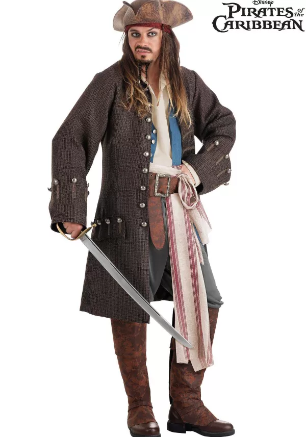 Fashion Jack Sparrow Pirate Costume For Men From Disney'S Pirates Of The Caribbean Men'S Costumes