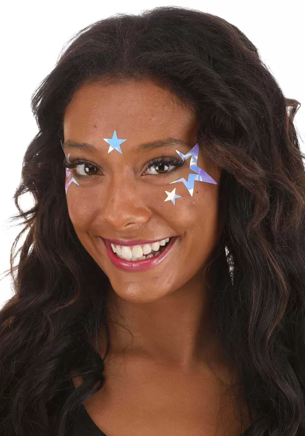 Best Jamstar Holographic Electric Opal Face Decals Halloween Clothes