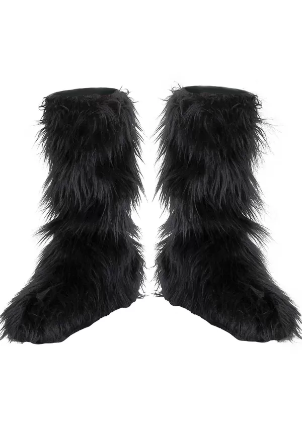 Best Kids Black Furry Boot Covers Boots/Shoes