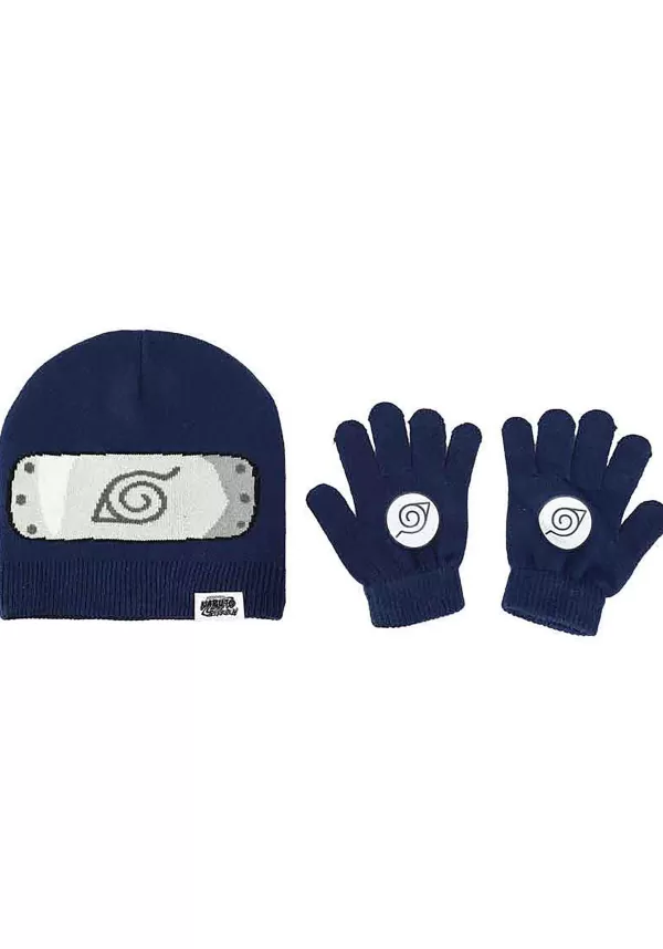 Best Sale Kid'S Naruto Hidden Leaf Village Beanie & Gloves Combo Gloves