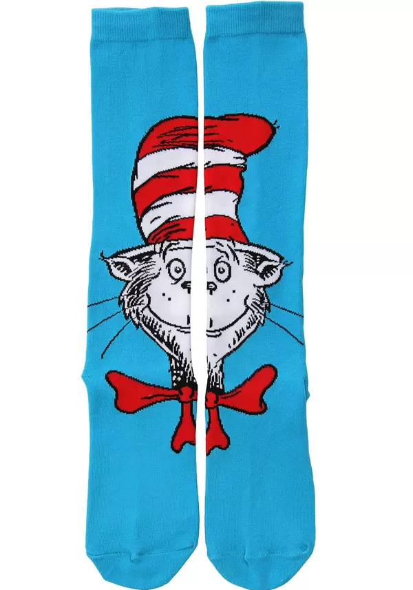 Best Knee High The Cat In The Hat Costume Socks Socks / Slippers