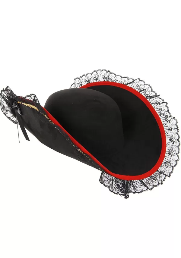 Clearance Lady Buccaneer Black Costume Hat Hats