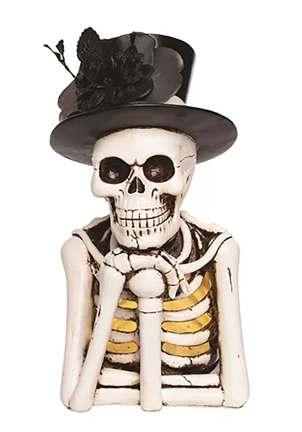 Outlet Light Up Skeleton Figure With Top Hat Decoration Indoor Decorations