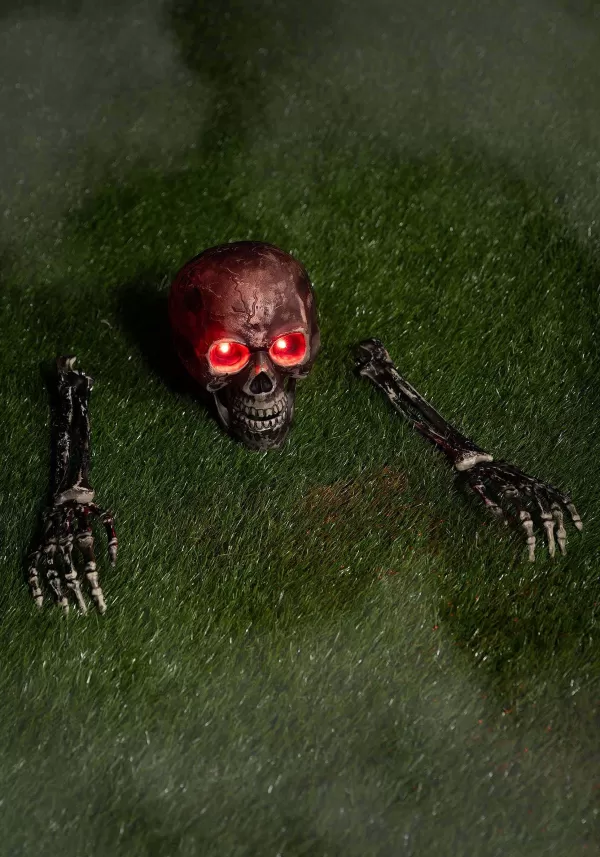 Best Sale Light Up Skull And Hands Halloween Decoration Outdoor Decorations