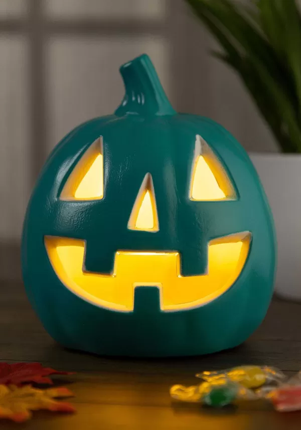 Clearance Light Up Teal Pumpkin Halloween Decoration Kid Friendly D Cor