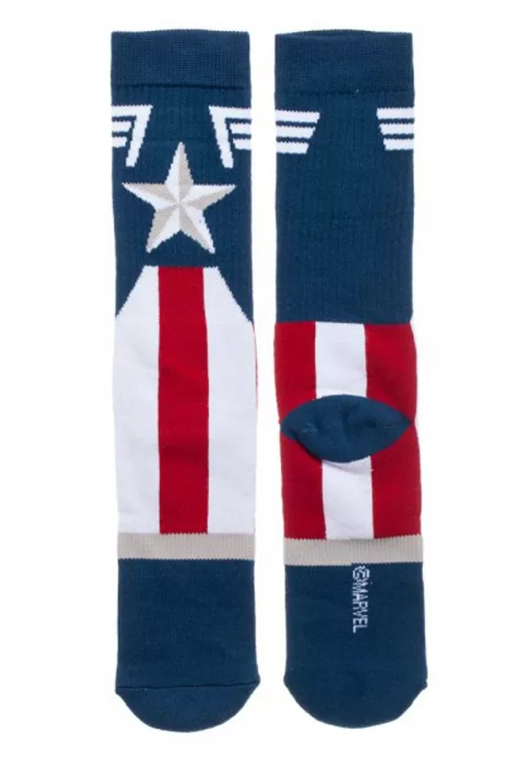 Cheap Marvel Captain America- Suit Up Crew Socks Socks / Slippers