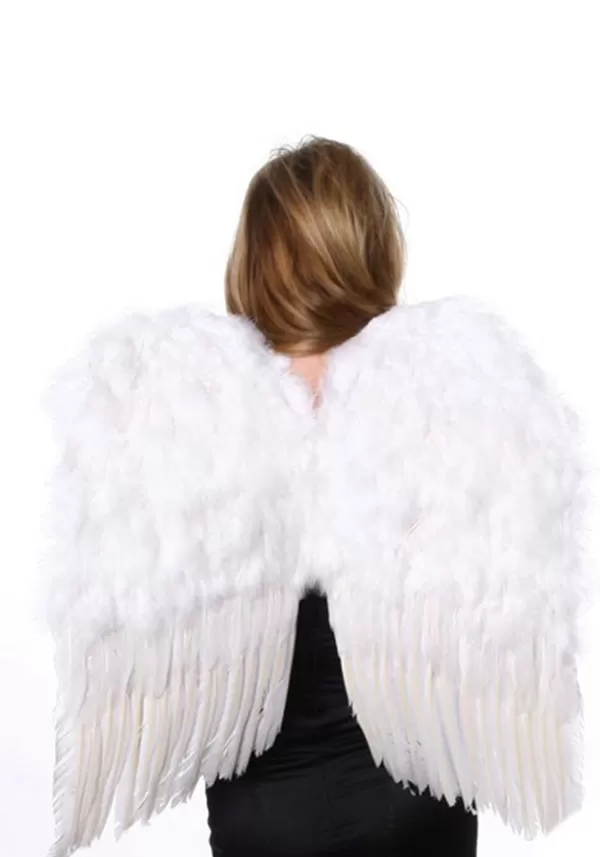 Online Medium White Feather Angel Wings Wings