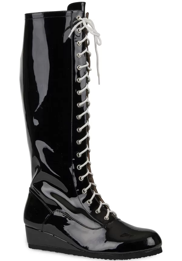 Hot Men'S Black Wrestling Boots Boots/Shoes