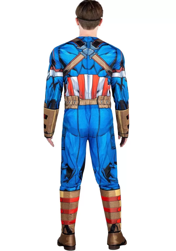 Cheap Men'S Captain America Costume With Muscles Men'S Costumes