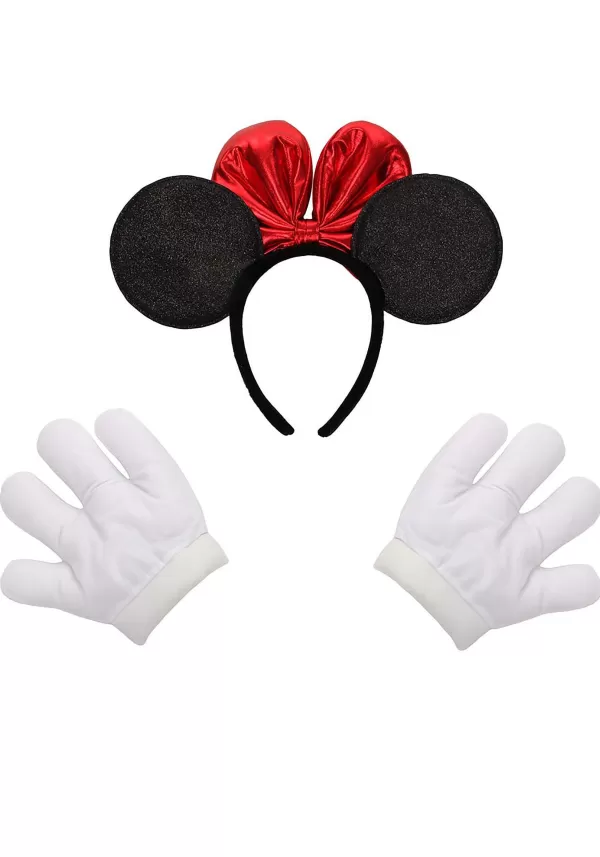 Best Minnie Glitter Headband & Gloves Set Accessory Kits