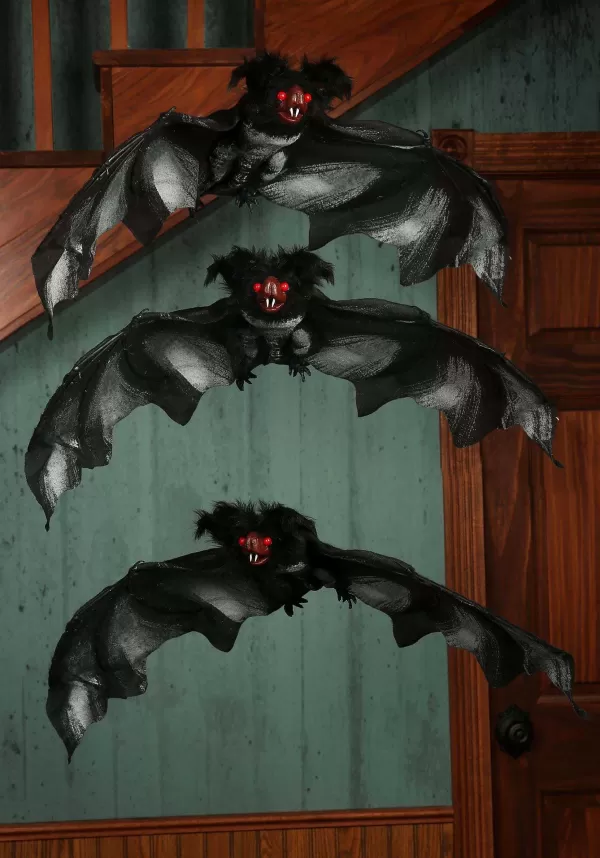 Store Pack Of 3 Black Halloween Bats Decoration Halloween Props