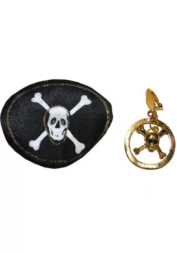 Store Pirate Eyepatch And Earring Costume Jewelry