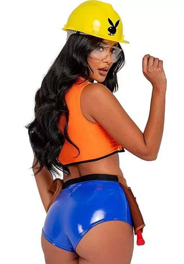 Hot Playboy Construction Cutie Costume For Women Sexy Costumes