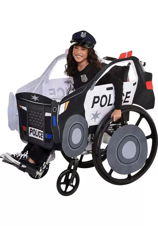 Best Sale Police Car On Patrol Adaptive Wheelchair Cover Costume Adaptive Costumes