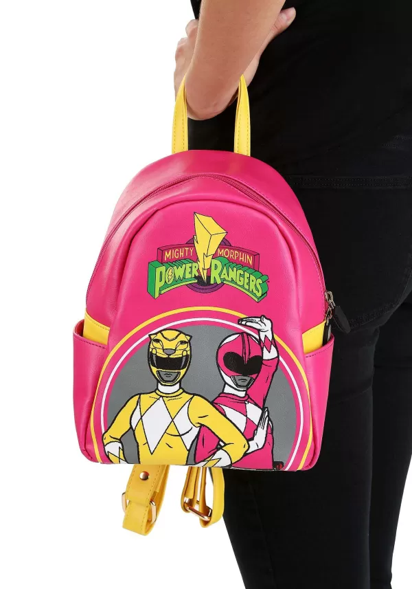 Cheap Power Rangers Pink & Yellow Mini Backpack Backpacks