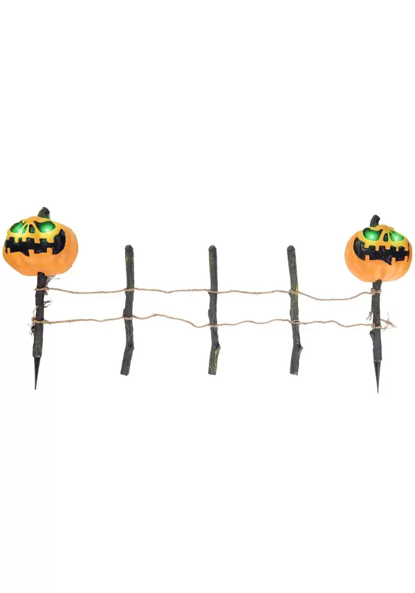 Flash Sale Pumpkin Fence With Green Light Halloween Decoration Outdoor Decorations