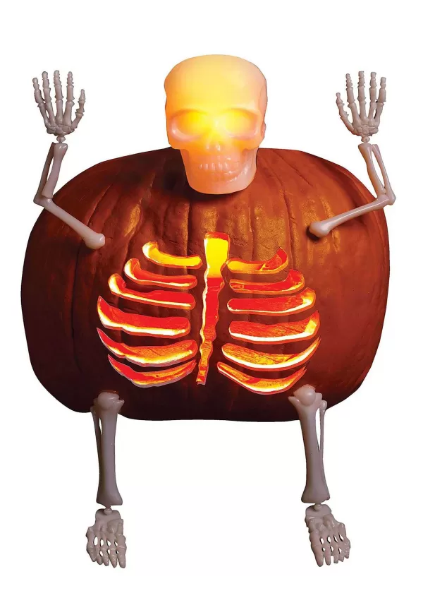 Fashion Pumpkin Light Up Bones Carving Kit Pumpkin D Cor