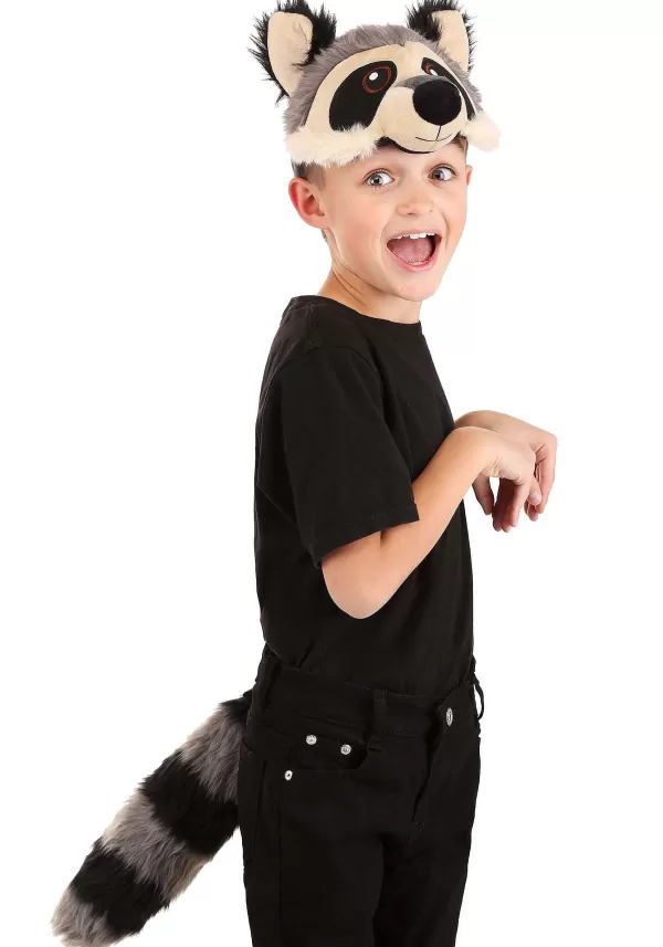Online Raccoon Plush Headband & Tail Kit Accessory Kits
