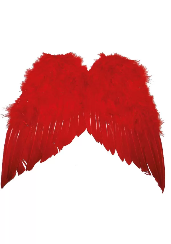 Online Red Angel Wings With Feathers Wings