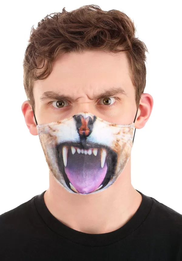 Cheap Roaring Lion Sublimated Face Mask For Adults Face Masks