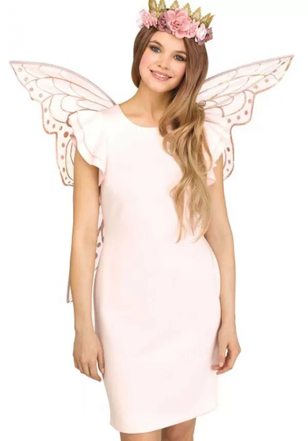 Fashion Rose Gold Fairy Sparkle Wings Wings