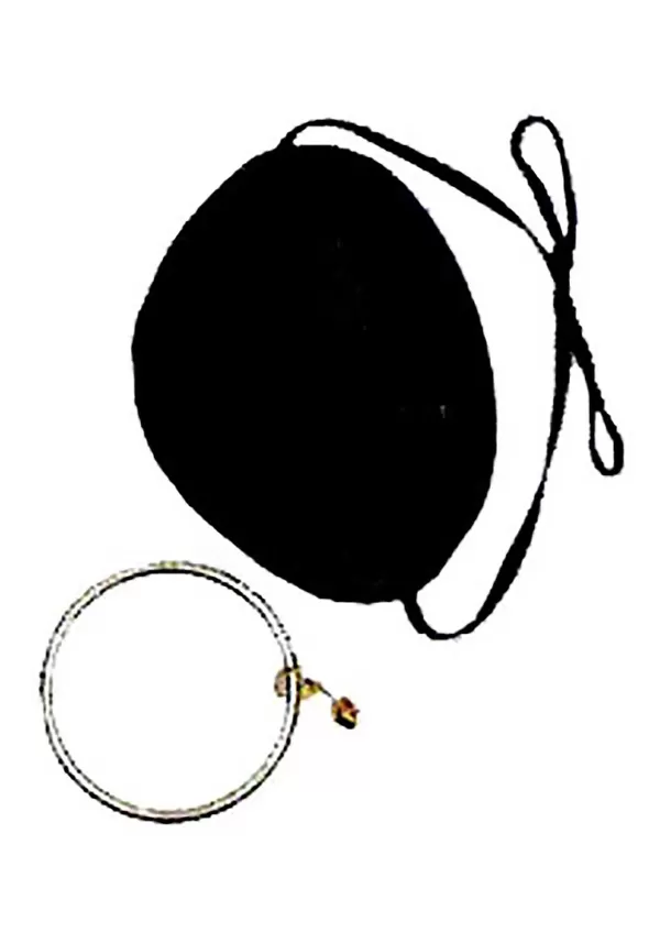 Cheap Satin Pirate Eye Patch W/Earring Costume Jewelry