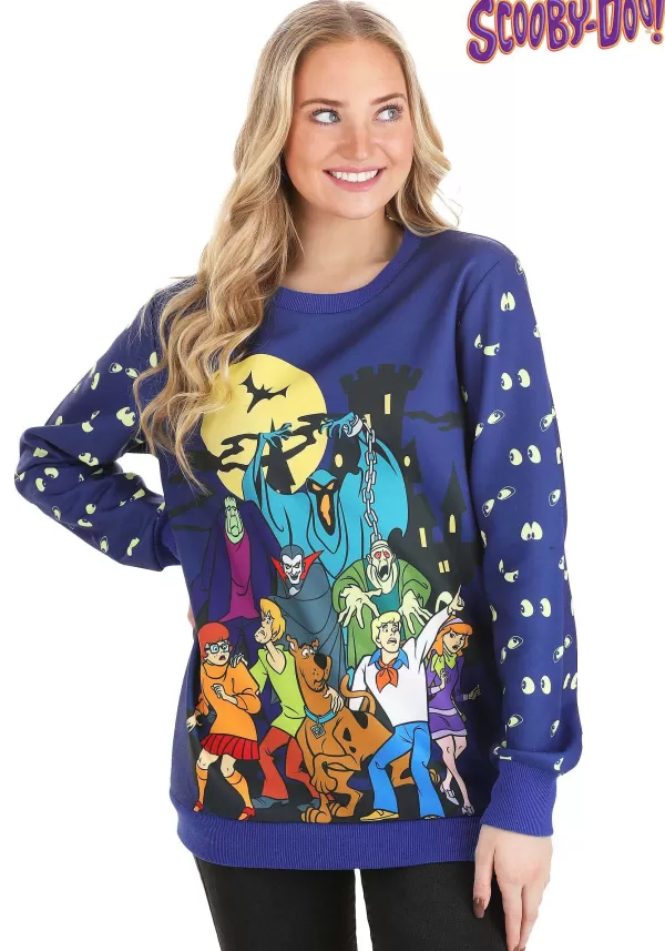 Outlet Scooby-Doo Glow-In-The-Dark Halloween Sweatshirt For Adults Halloween Clothes