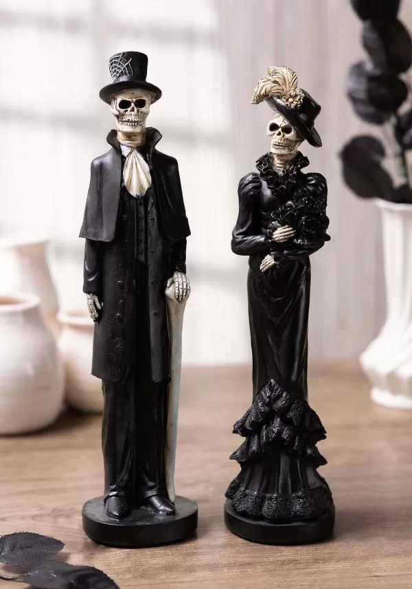 Best Sale Set Of Two Decorative Skeleton Figurines Halloween Props