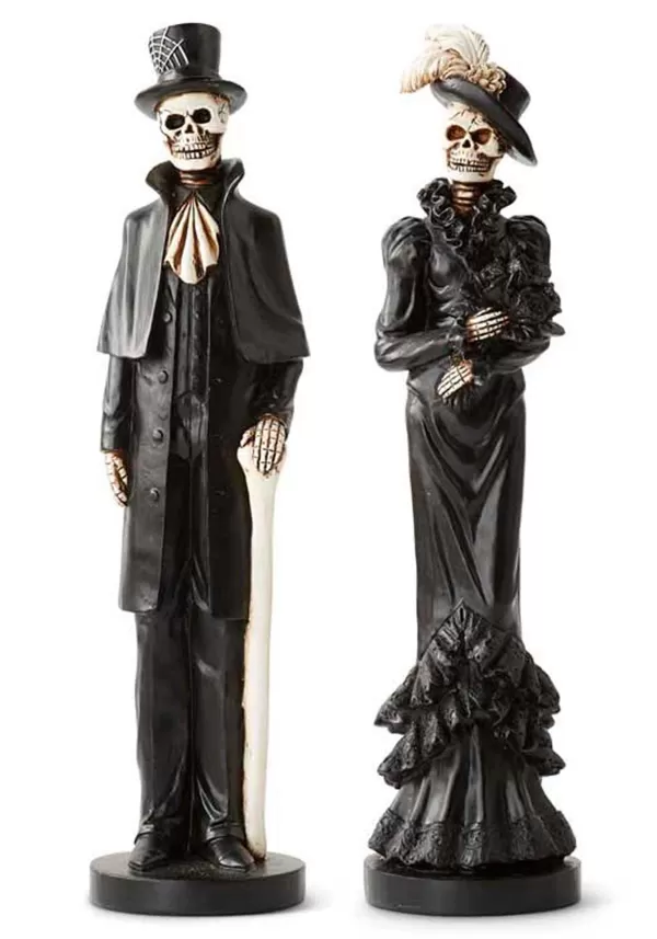 Best Sale Set Of Two Decorative Skeleton Figurines Halloween Props