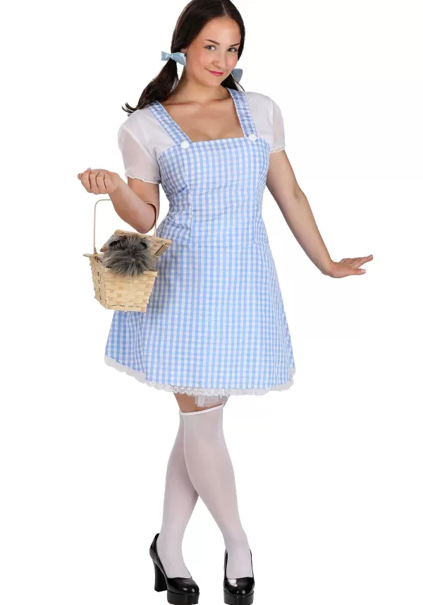 Cheap Sexy Blue Gingham Costume Dress For Women Women'S Costumes