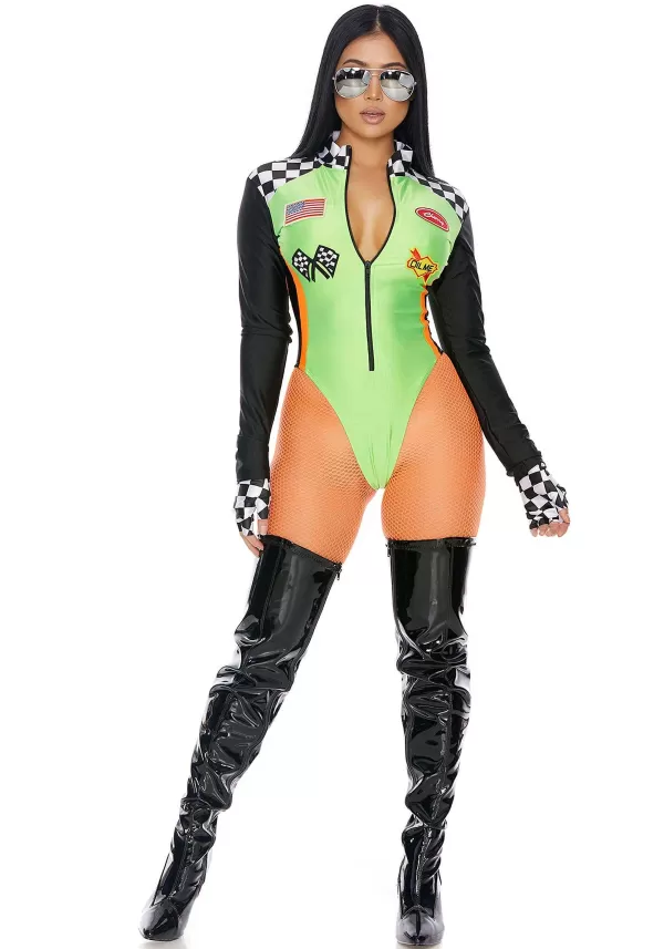 Outlet Sexy Green Racecar Driver Costume For Women Sexy Costumes