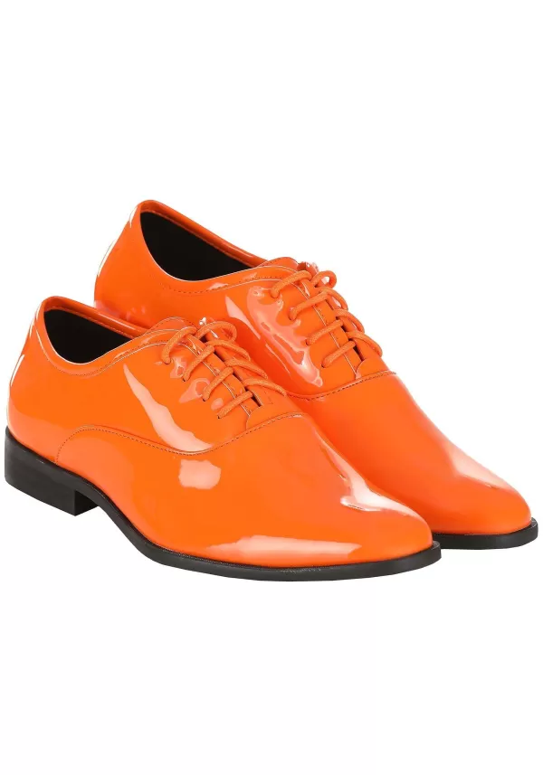 Best Shiny Orange Tuxedo Shoes For Men Boots/Shoes