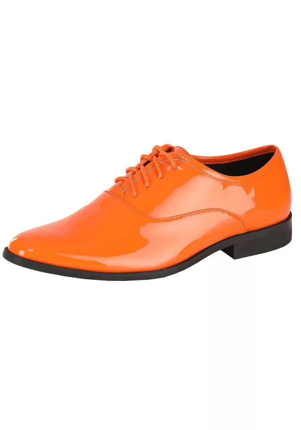 Best Shiny Orange Tuxedo Shoes For Men Boots/Shoes