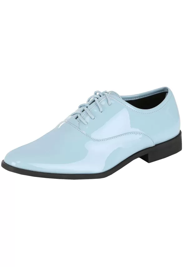 Outlet Shiny Powder Blue Tuxedo Shoes For Men Boots/Shoes