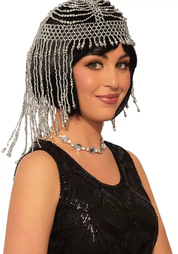 Best Sale Silver Beaded Headpiece Costume Jewelry