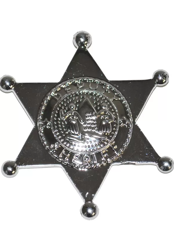 Outlet Silver Sheriff Costume Badge Costume Jewelry