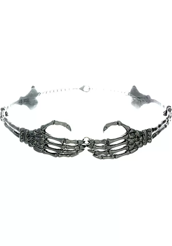 Cheap Skeleton Hands Choker Necklace Costume Jewelry