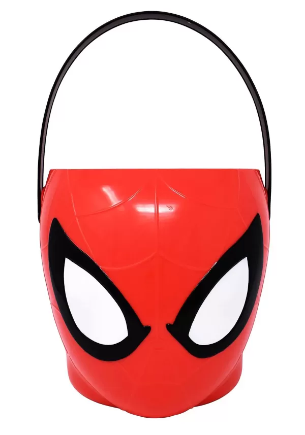 Fashion Spider-Man Plastic Trick Or Treat Bucket Trick Or Treat Bags / Pails